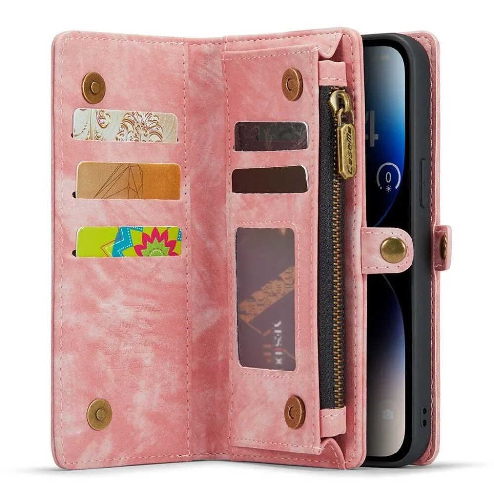 CaseMe 008 Detachable 2-in-1 PU Leather Wallet Phone Case for iPhone 13 ProMax M